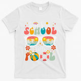 Groovy Bye Bye School Hello Pool Last Day Of School Summer T-Shirt