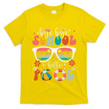 Groovy Bye Bye School Hello Pool Last Day Of School Summer T-Shirt