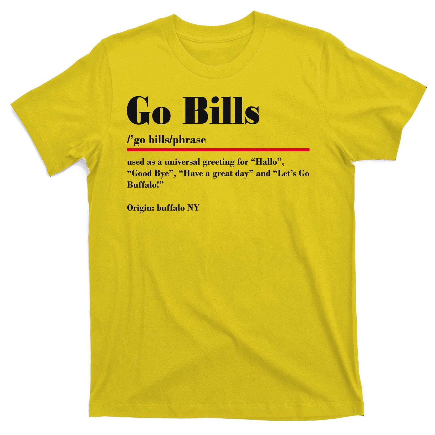 Go Bills Definition Buffalo Football Fan Funny T-Shirt
