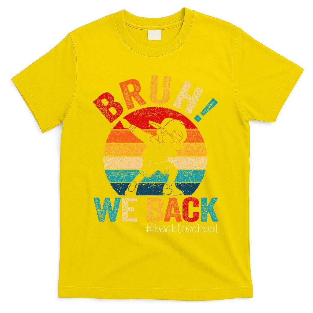 Groovy Bruh We Back Teachers Funny Back To School T-Shirt