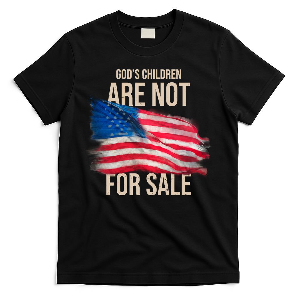 Gods Children Are Not For Sale Usa Flag T-Shirt