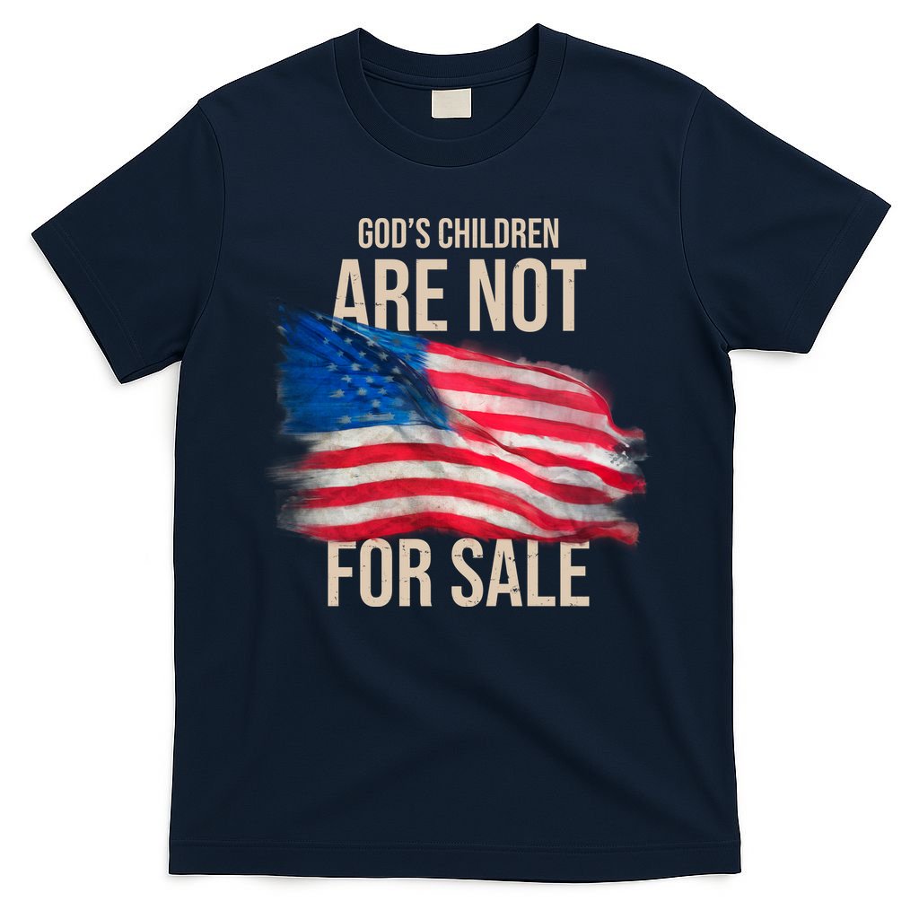 Gods Children Are Not For Sale Usa Flag T-Shirt