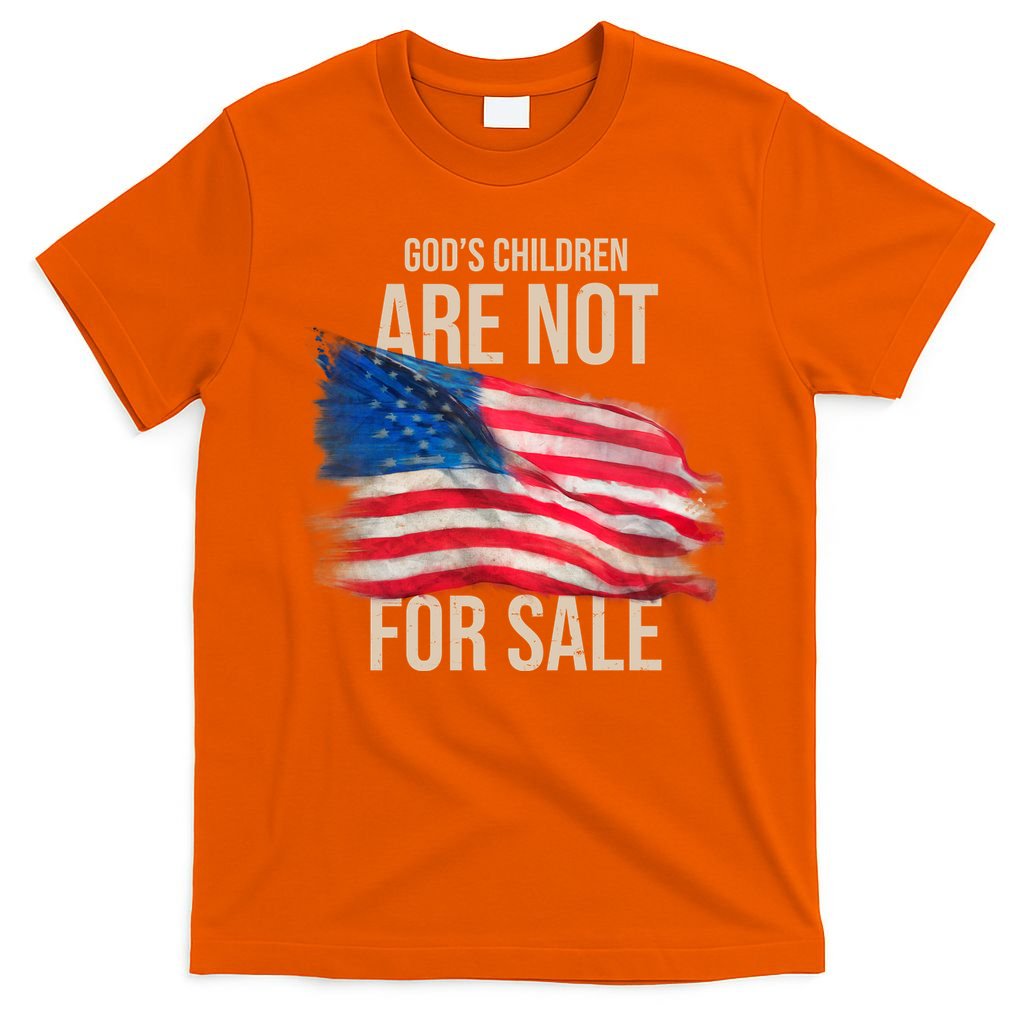 Gods Children Are Not For Sale Usa Flag T-Shirt