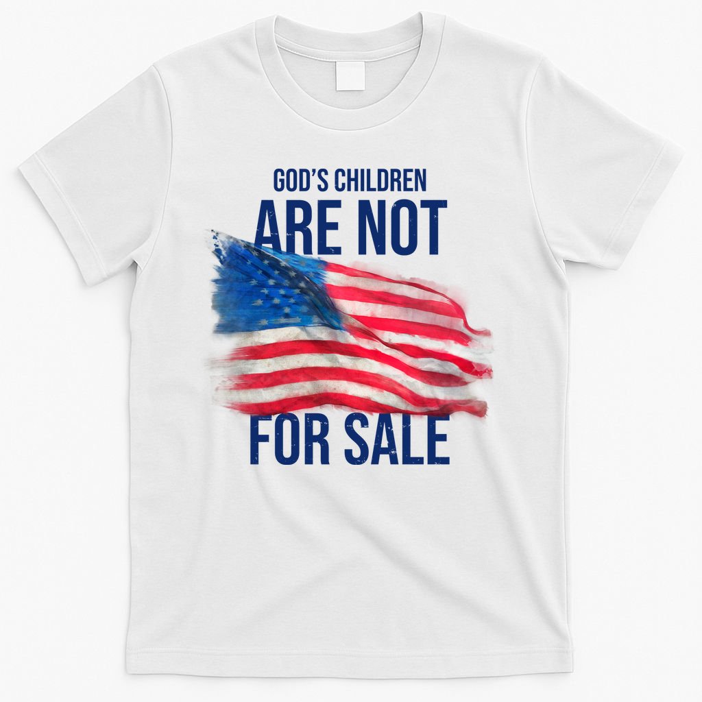 Gods Children Are Not For Sale Usa Flag T-Shirt