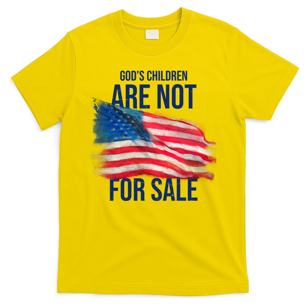 Gods Children Are Not For Sale Usa Flag T-Shirt