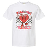 Groovy Checkered Valentine Vibes Valentines Day Garment-Dyed Heavyweight T-Shirt