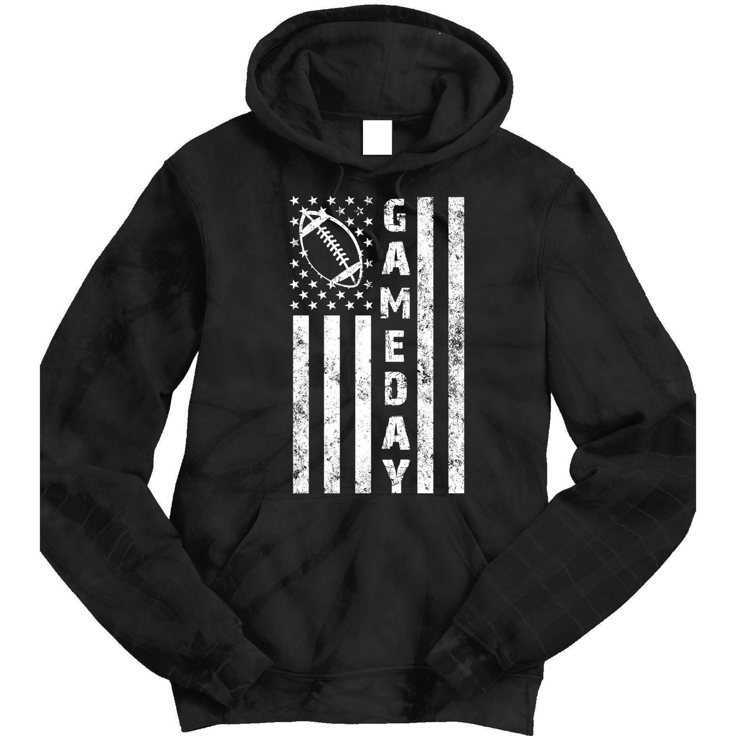 Game Day American Flag Football Lover Tie Dye Hoodie