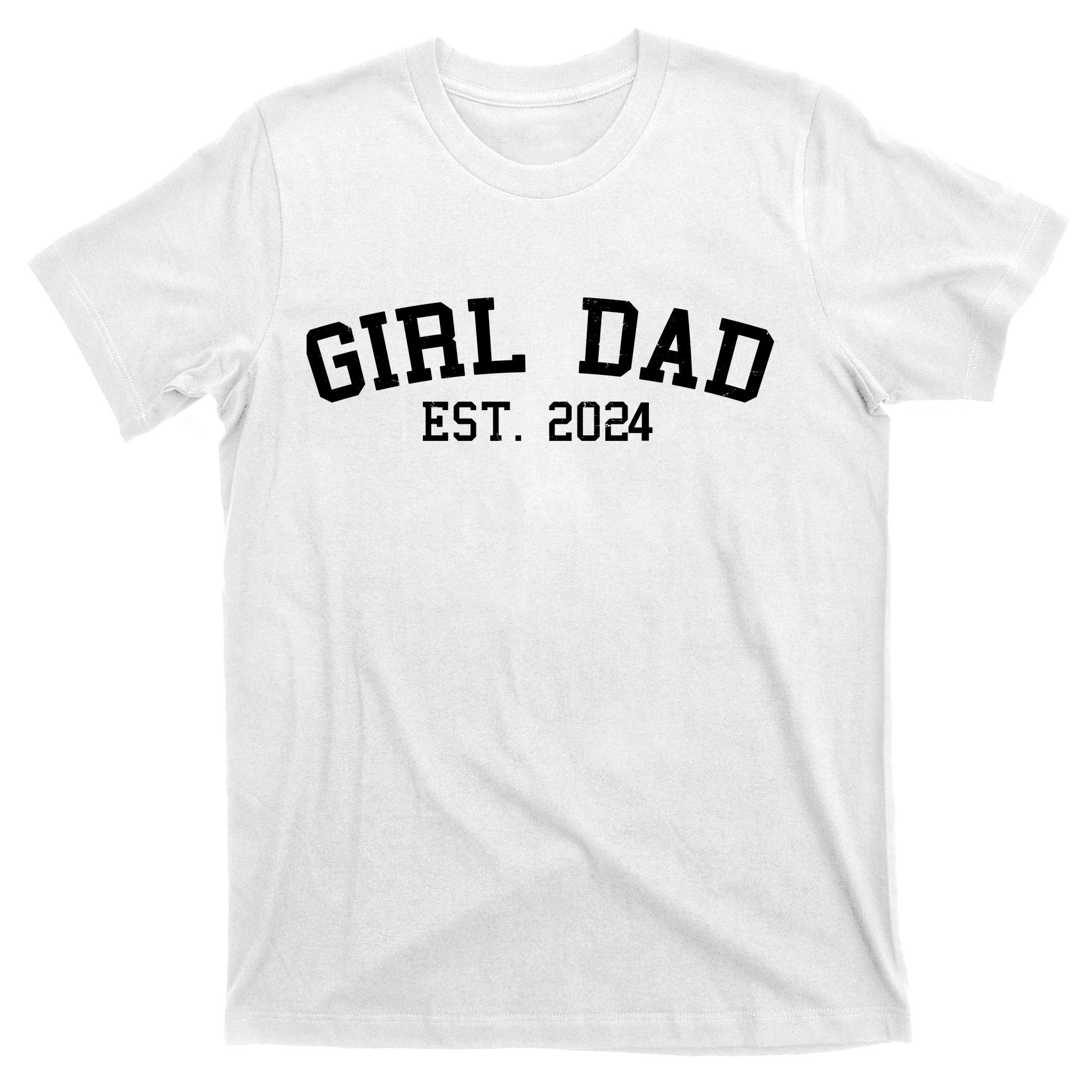 Girl Dad Est 2024 Celebrating New Baby Dad T-Shirt
