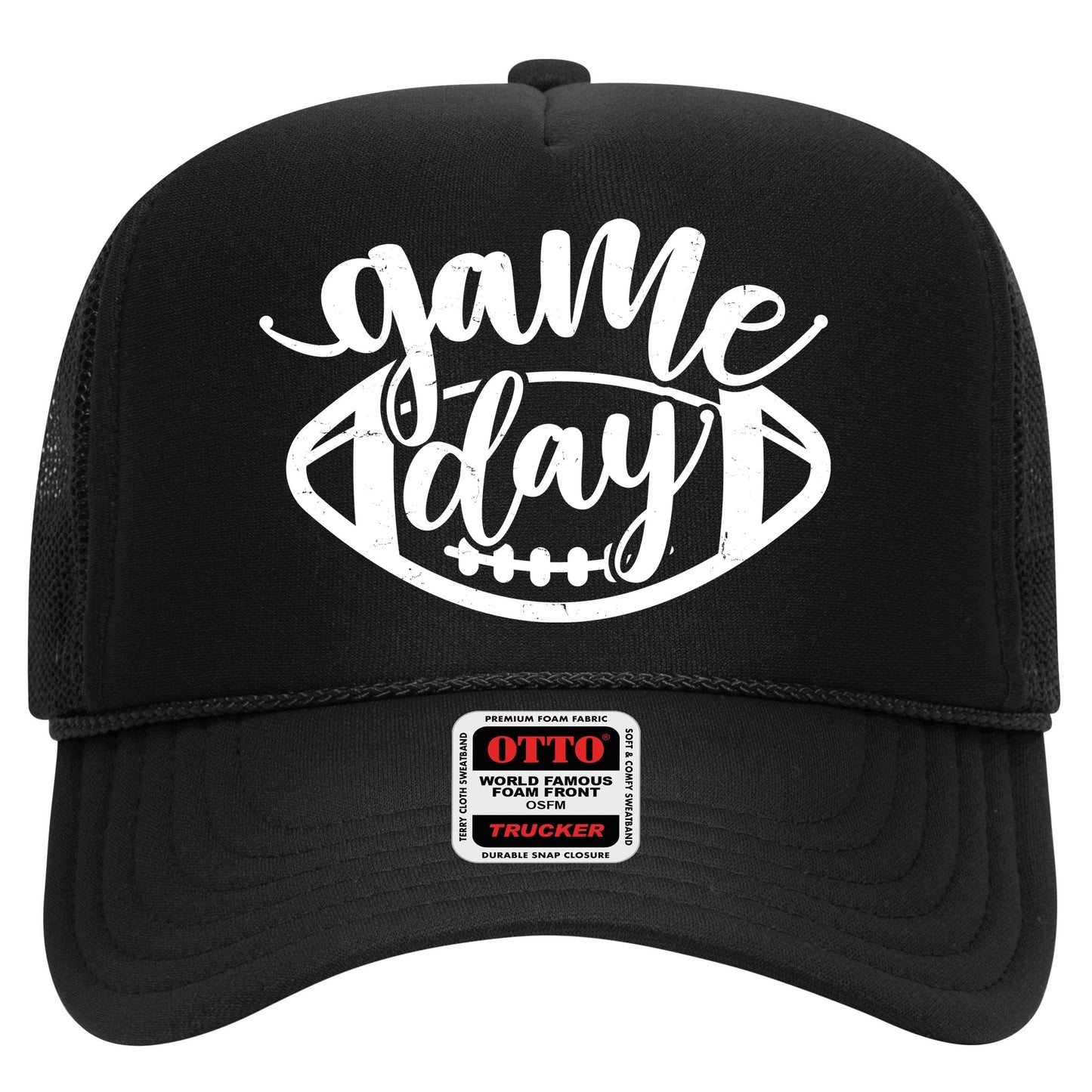 Game Day Football Fan High Crown Mesh Back Trucker Hat