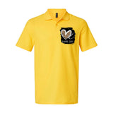 Game Day Leopard Football Fan Cute Heart Softstyle Adult Sport Polo