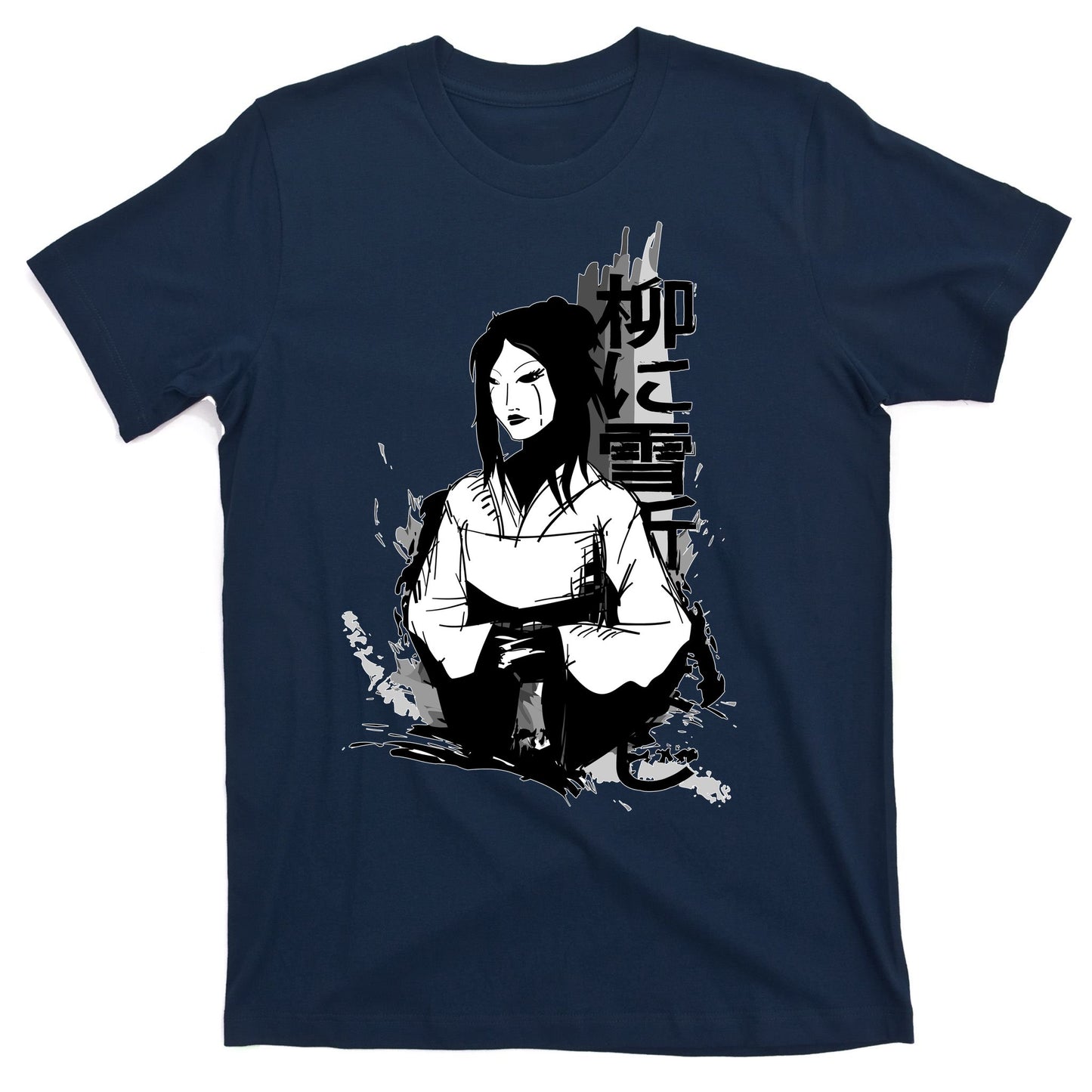 Geisha Japanese Script Greyscale T-Shirt