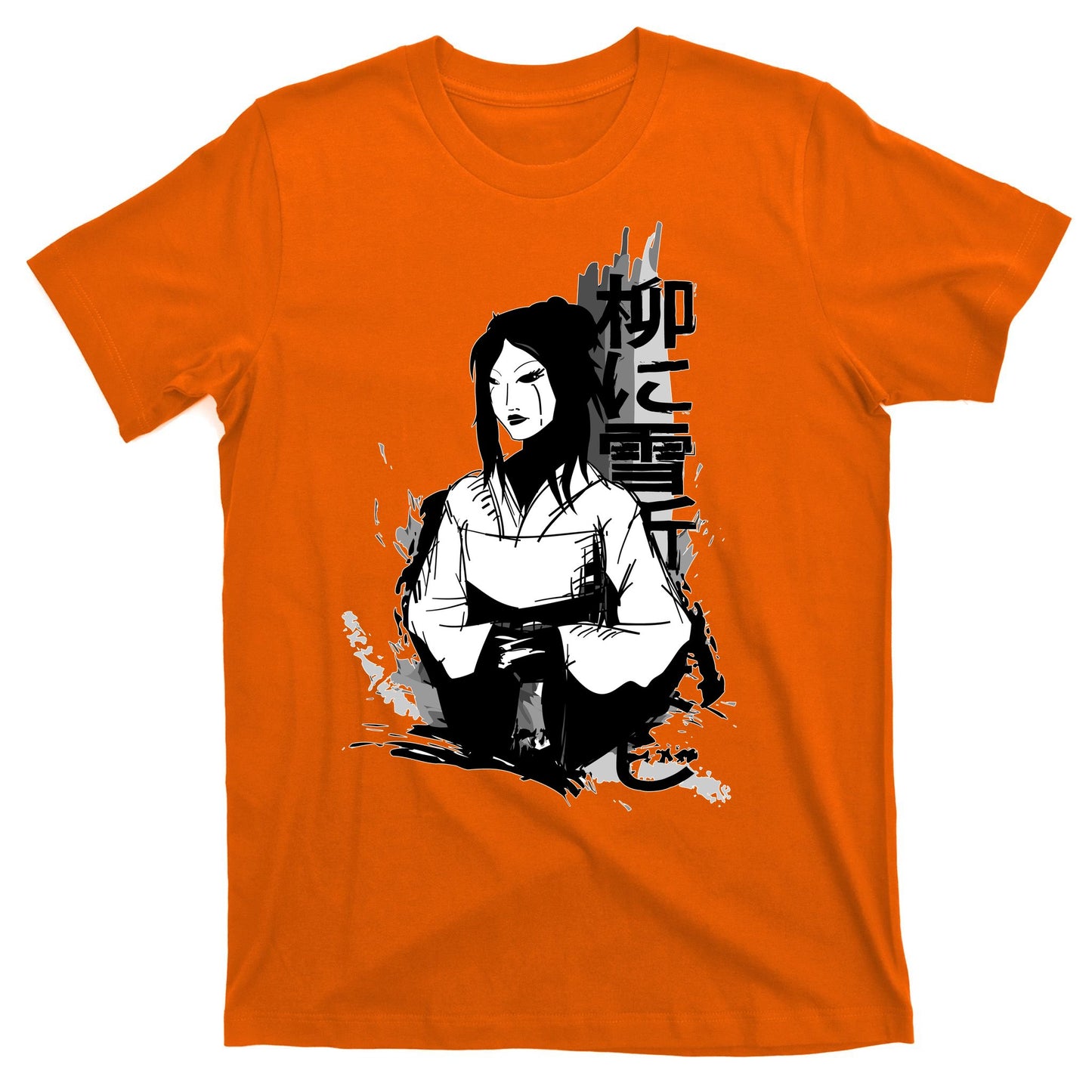 Geisha Japanese Script Greyscale T-Shirt