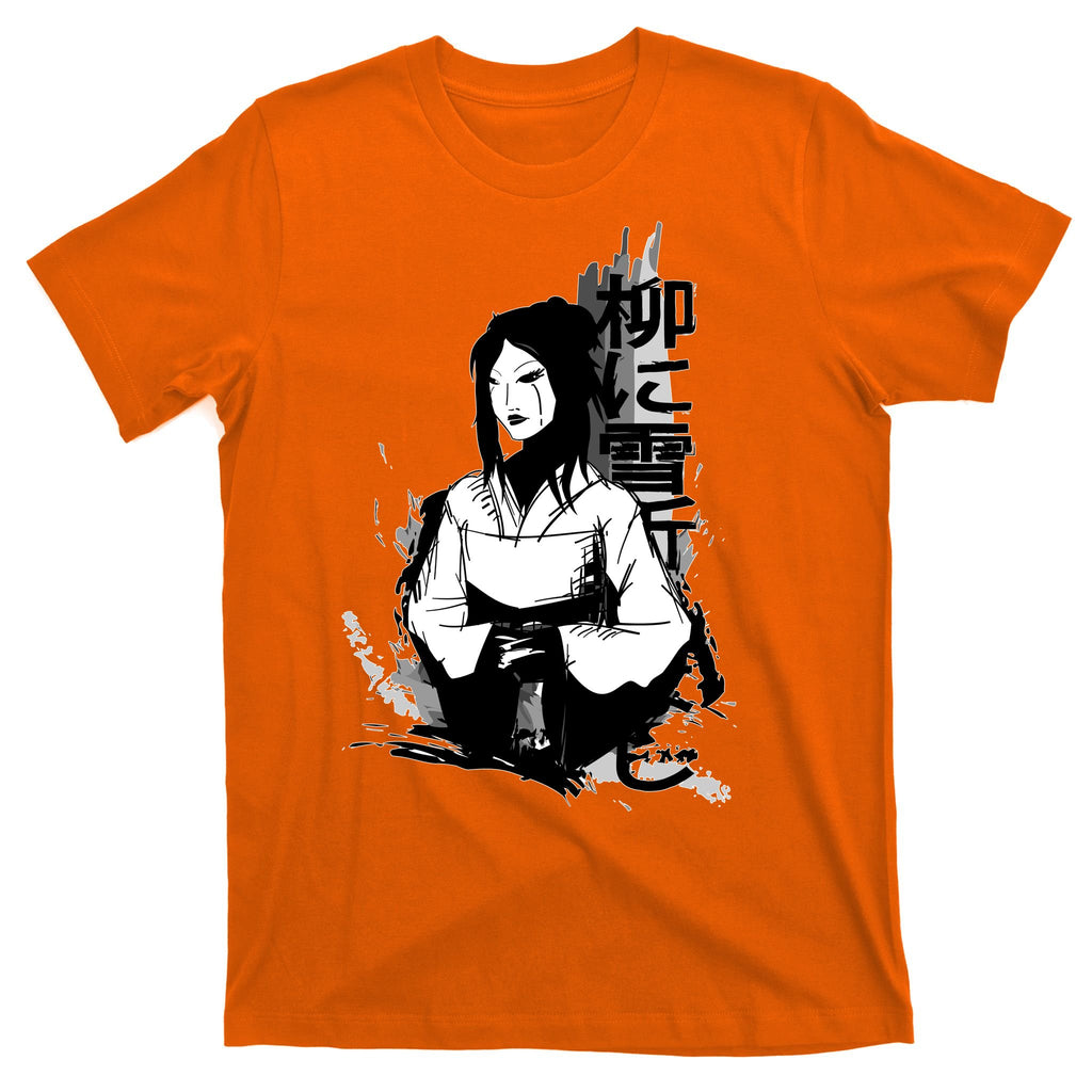 Geisha Japanese Script Greyscale T-Shirt