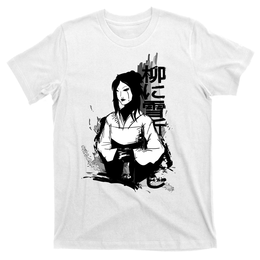 Geisha Japanese Script Greyscale T-Shirt