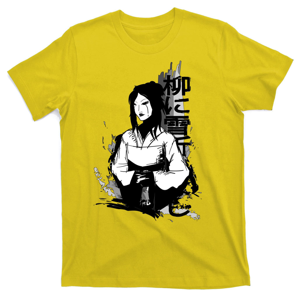 Geisha Japanese Script Greyscale T-Shirt