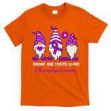 Gnome Fibromyalgia Awareness Fibro Ribbon Purple Support T-Shirt