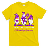 Gnome Fibromyalgia Awareness Fibro Ribbon Purple Support T-Shirt