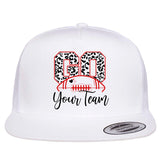 Go Football Custom Team Name Personalized Fan Flat Bill Trucker Hat