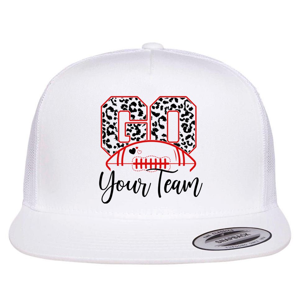 Go Football Custom Team Name Personalized Fan Flat Bill Trucker Hat