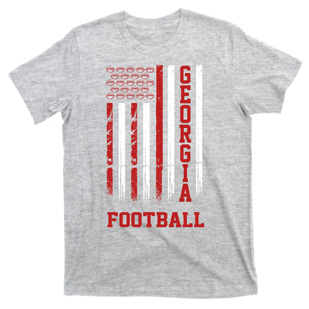 Georgia Football Fan American Flag T-Shirt