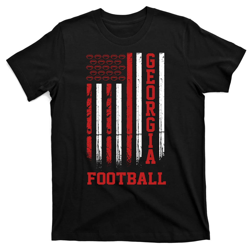 Georgia Football Fan American Flag T-Shirt