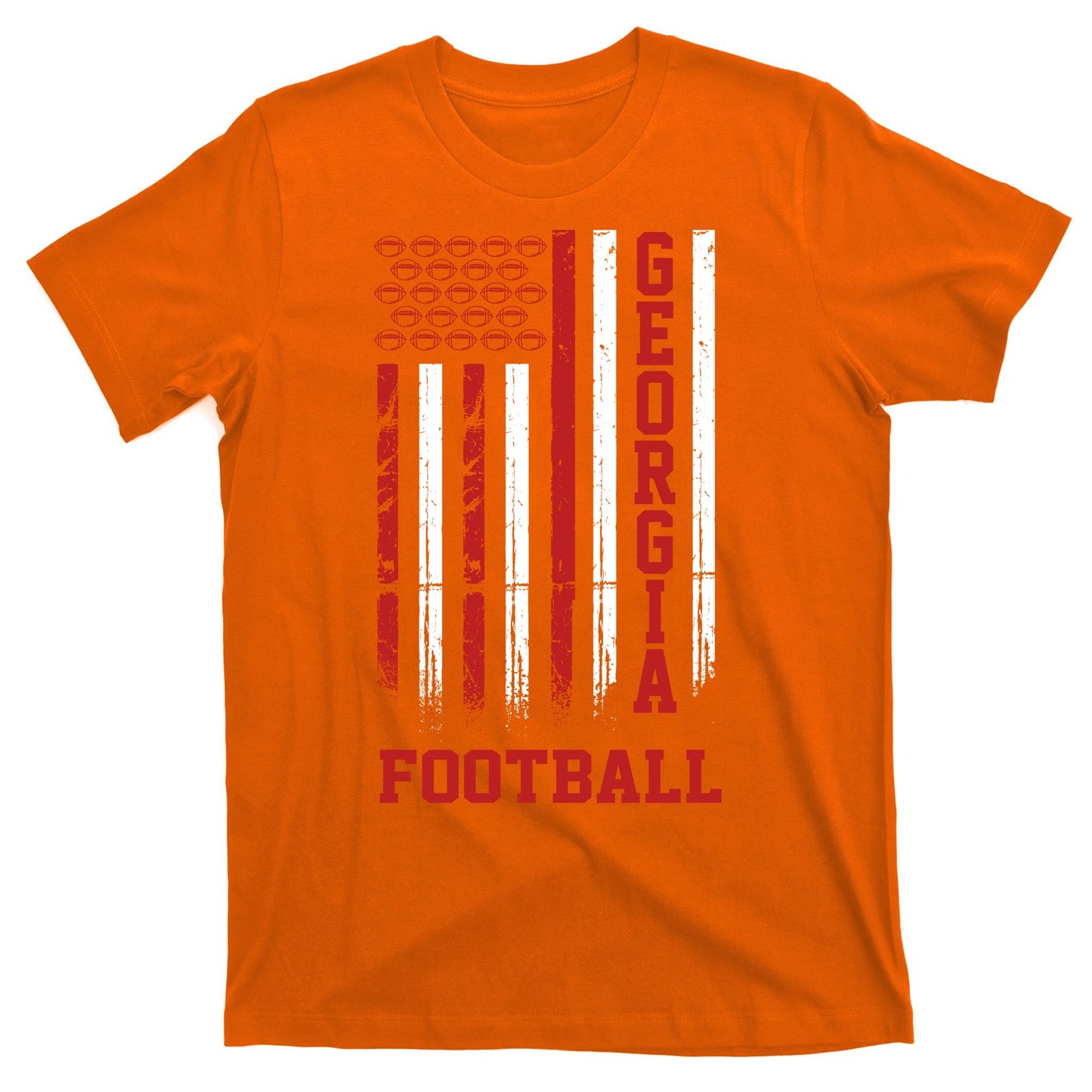 Georgia Football Fan American Flag T-Shirt