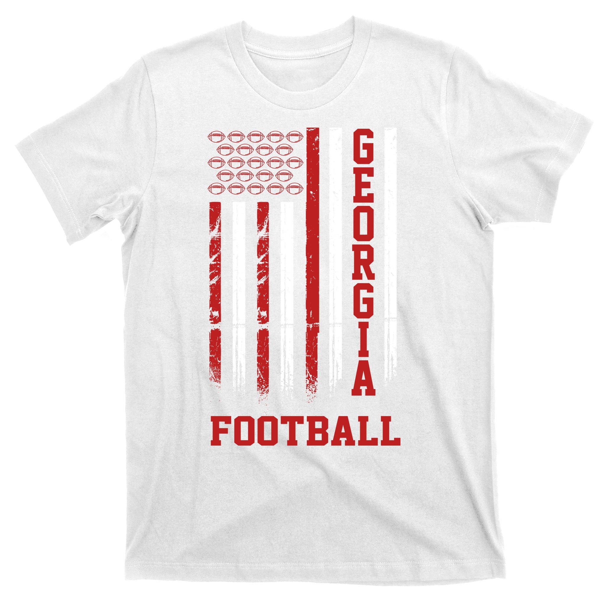 Georgia Football Fan American Flag T-Shirt