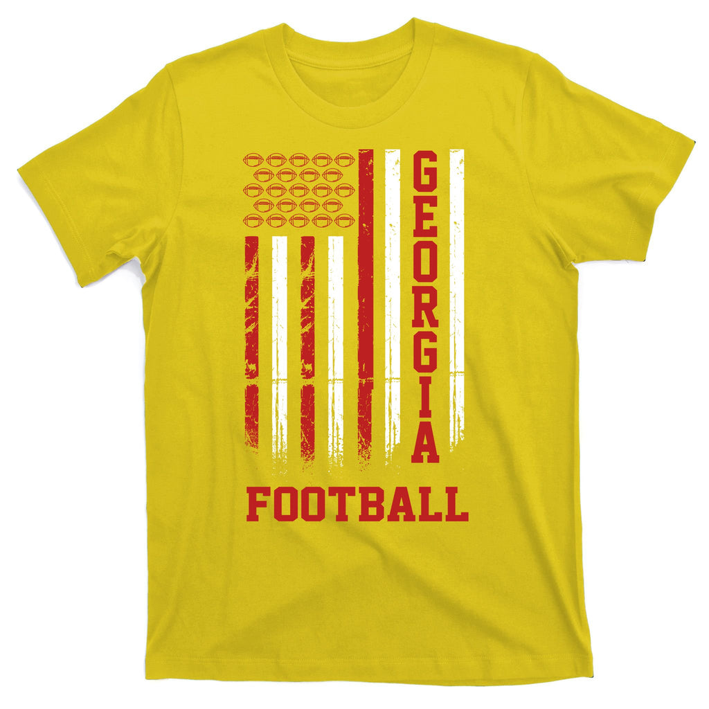 Georgia Football Fan American Flag T-Shirt