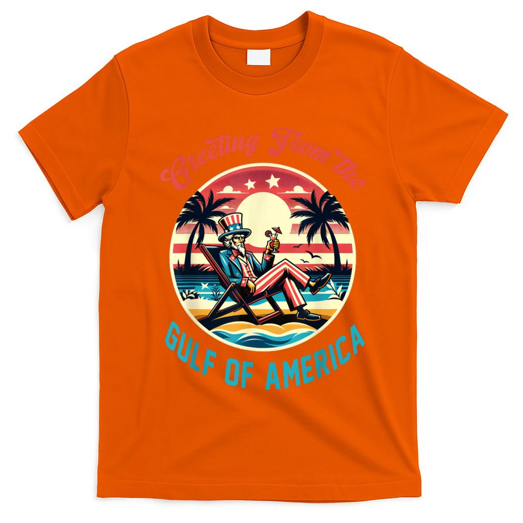 Greeting From The Gulf Of Usa America Trump Patriotic Gulf T-Shirt