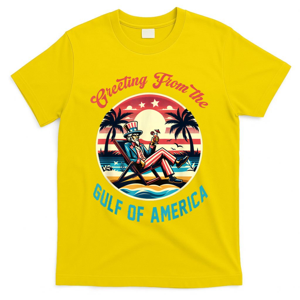 Greeting From The Gulf Of Usa America Trump Patriotic Gulf T-Shirt