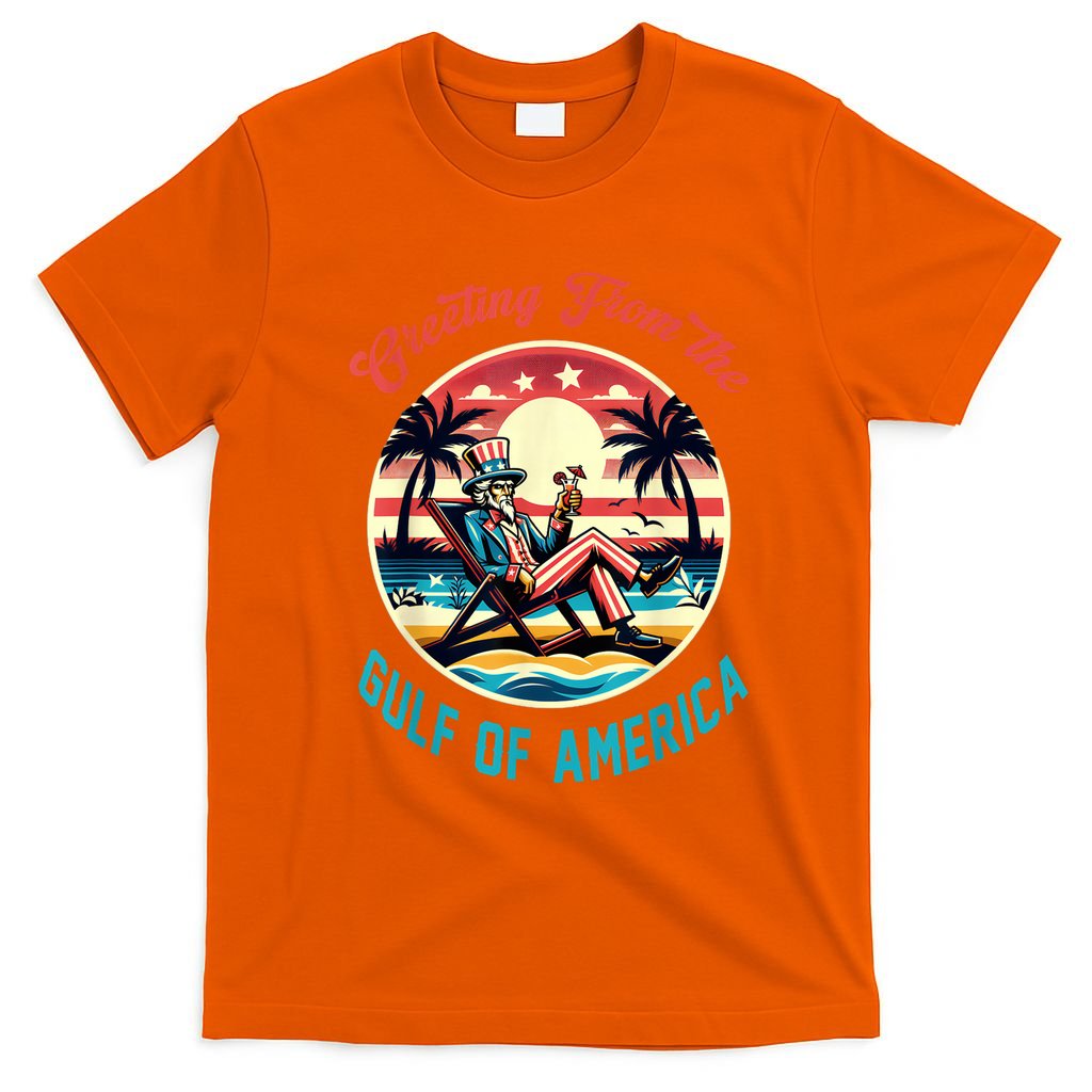 Greeting From The Gulf Of Usa America Trump Patriotic Gulf T-Shirt