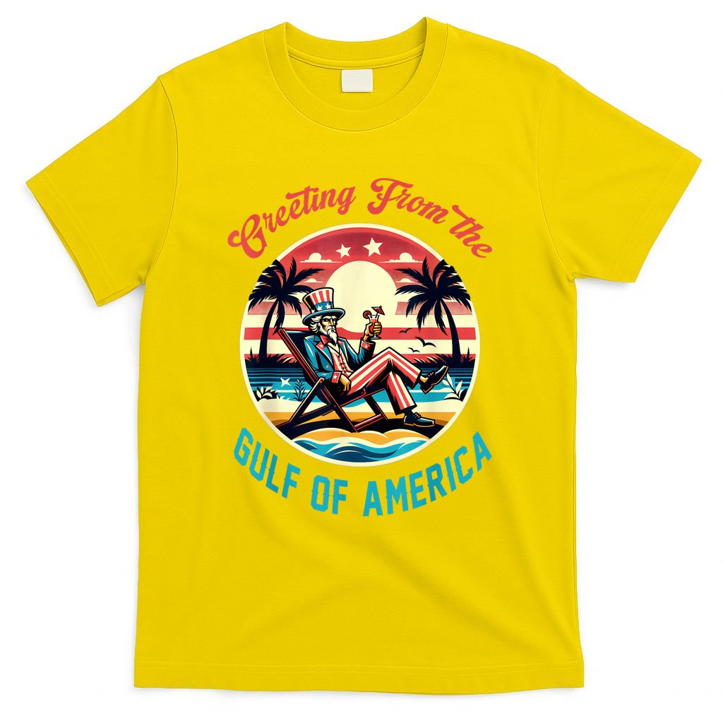 Greeting From The Gulf Of Usa America Trump Patriotic Gulf T-Shirt