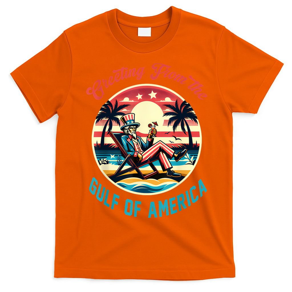 Greeting From The Gulf Of Usa America Trump Patriotic Gulf T-Shirt
