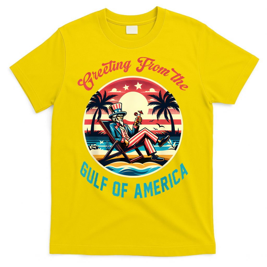 Greeting From The Gulf Of Usa America Trump Patriotic Gulf T-Shirt