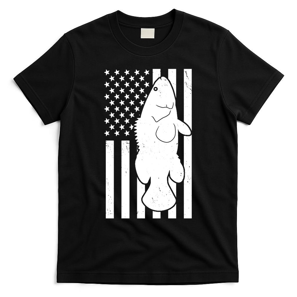 Grouper Fishing USA Flag T-Shirt