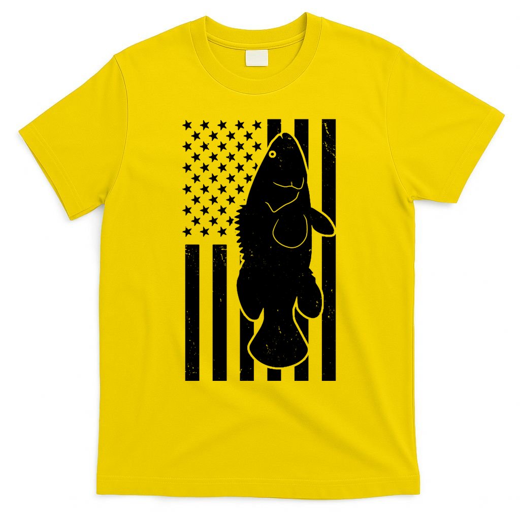 Grouper Fishing USA Flag T-Shirt