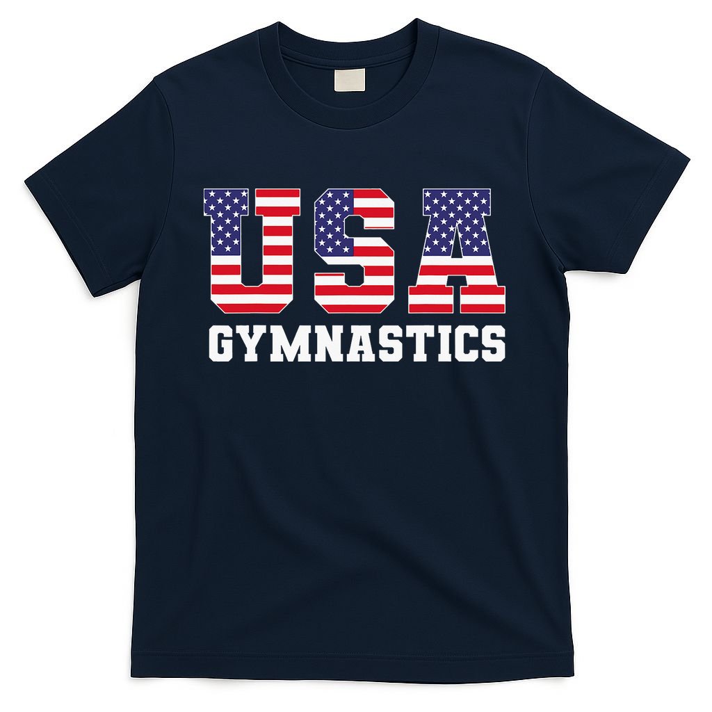 Gymnast Gymnastics Usa American Flag 4th Of July T-Shirt