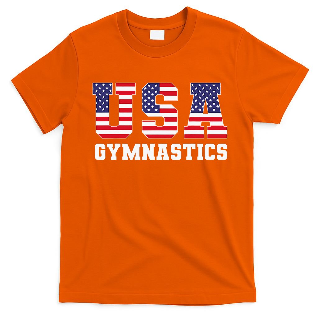 Gymnast Gymnastics Usa American Flag 4th Of July T-Shirt