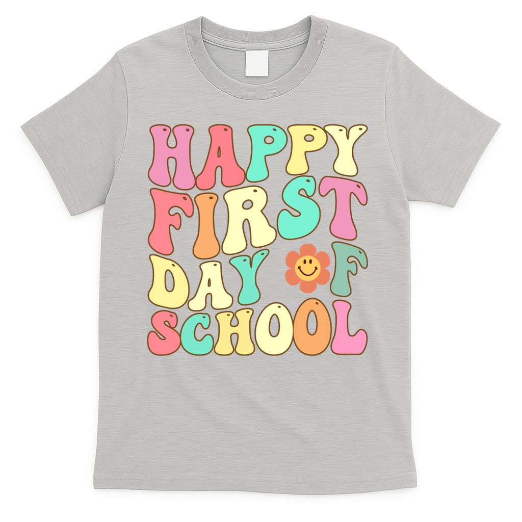 Groovy Happy First Day Of School Teacher Back To School Cool Gift T-Shirt