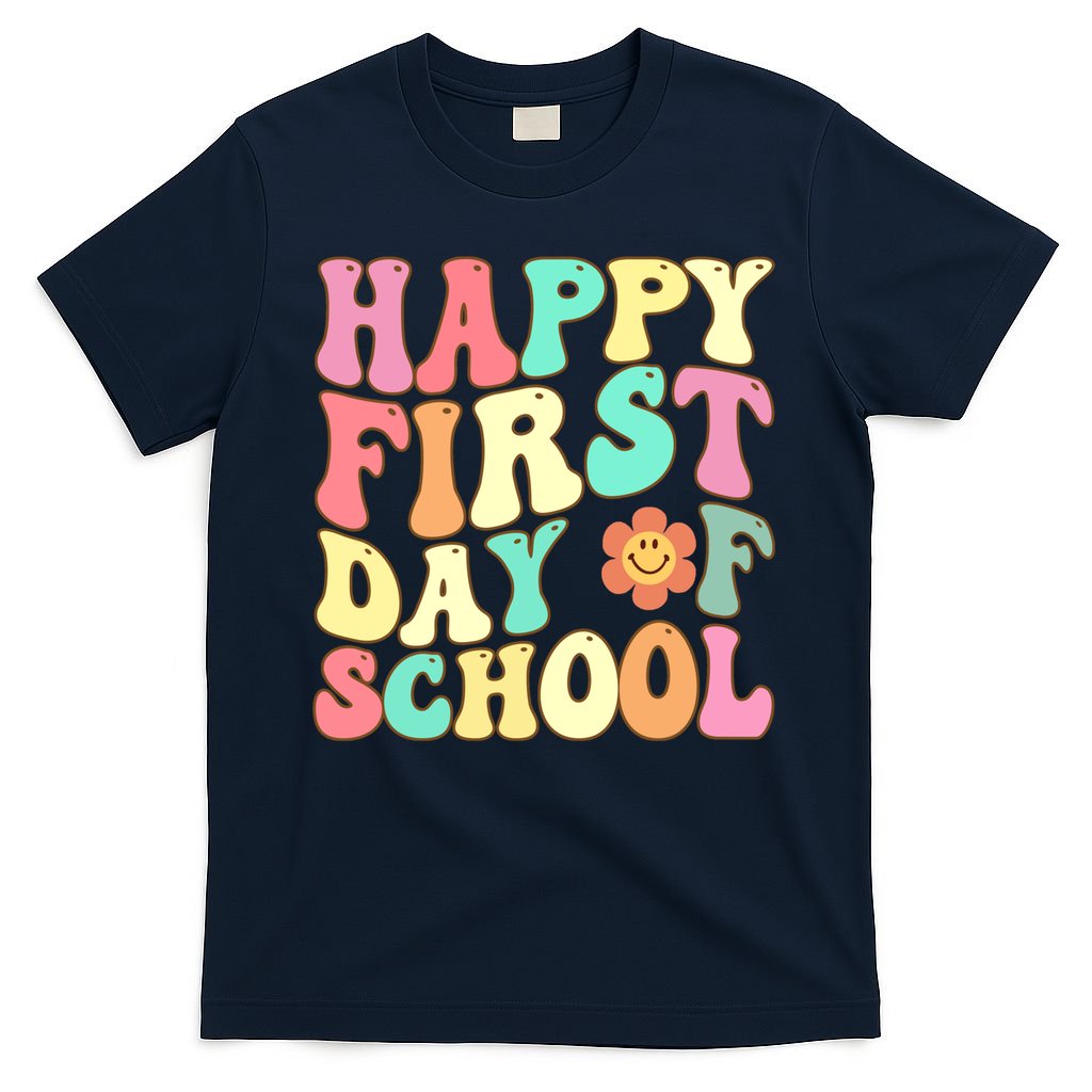 Groovy Happy First Day Of School Teacher Back To School Cool Gift T-Shirt