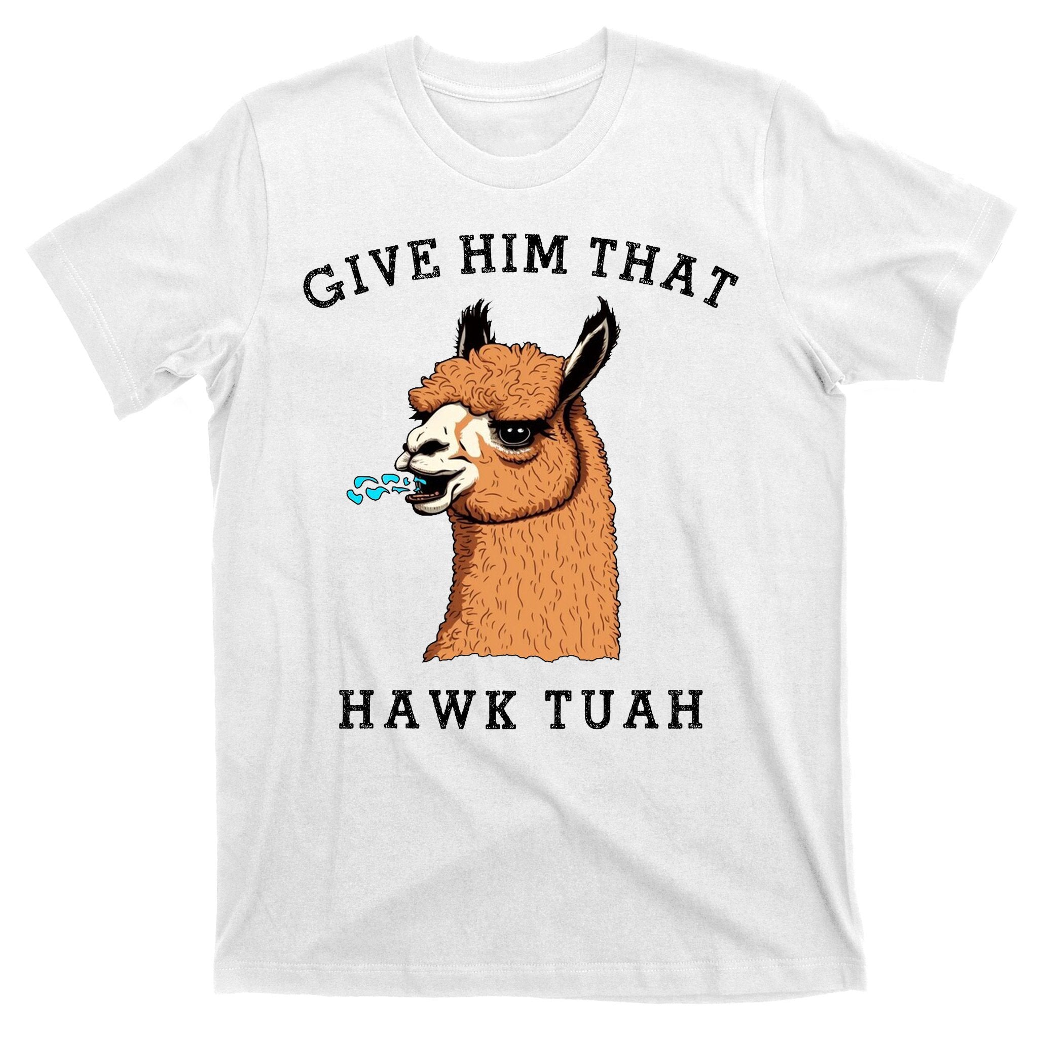 Give Him That Hawk Tuah Funny Sheep Viral Meme T-Shirt