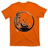 Giant Panda Bamboo Japanese Ink Painting T-Shirt