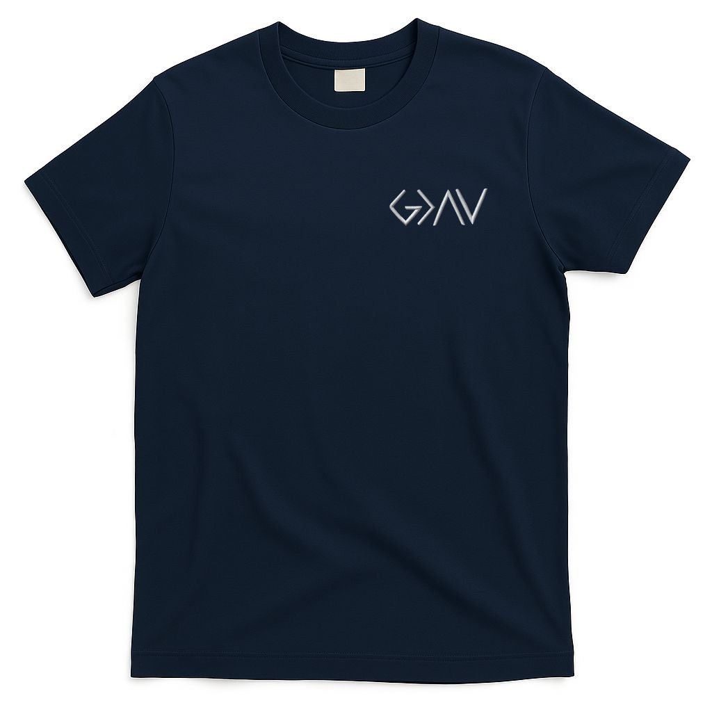 God Is Greater Than The Highs And Lows Embroidered Embroidered T-Shirt