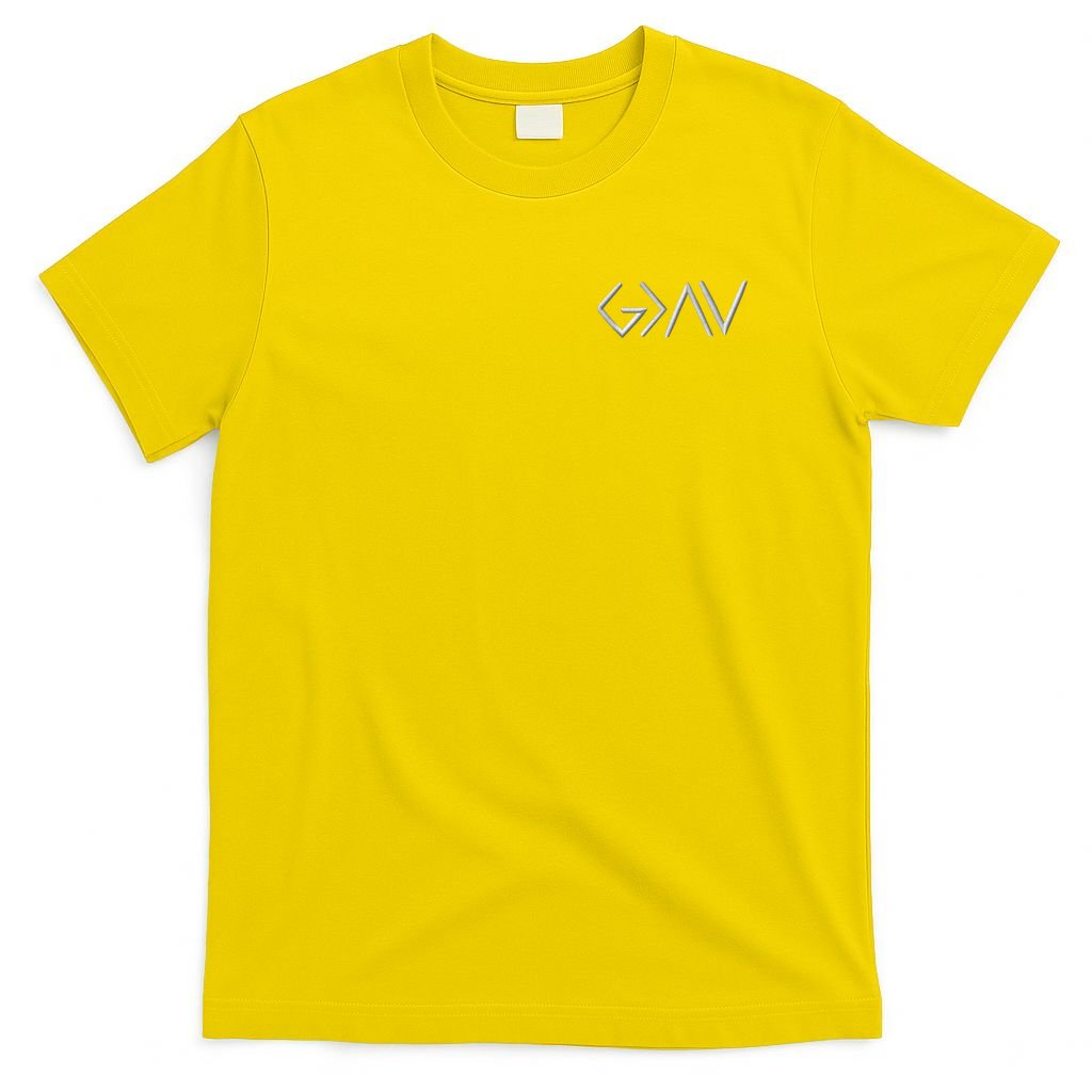 God Is Greater Than The Highs And Lows Embroidered Embroidered T-Shirt
