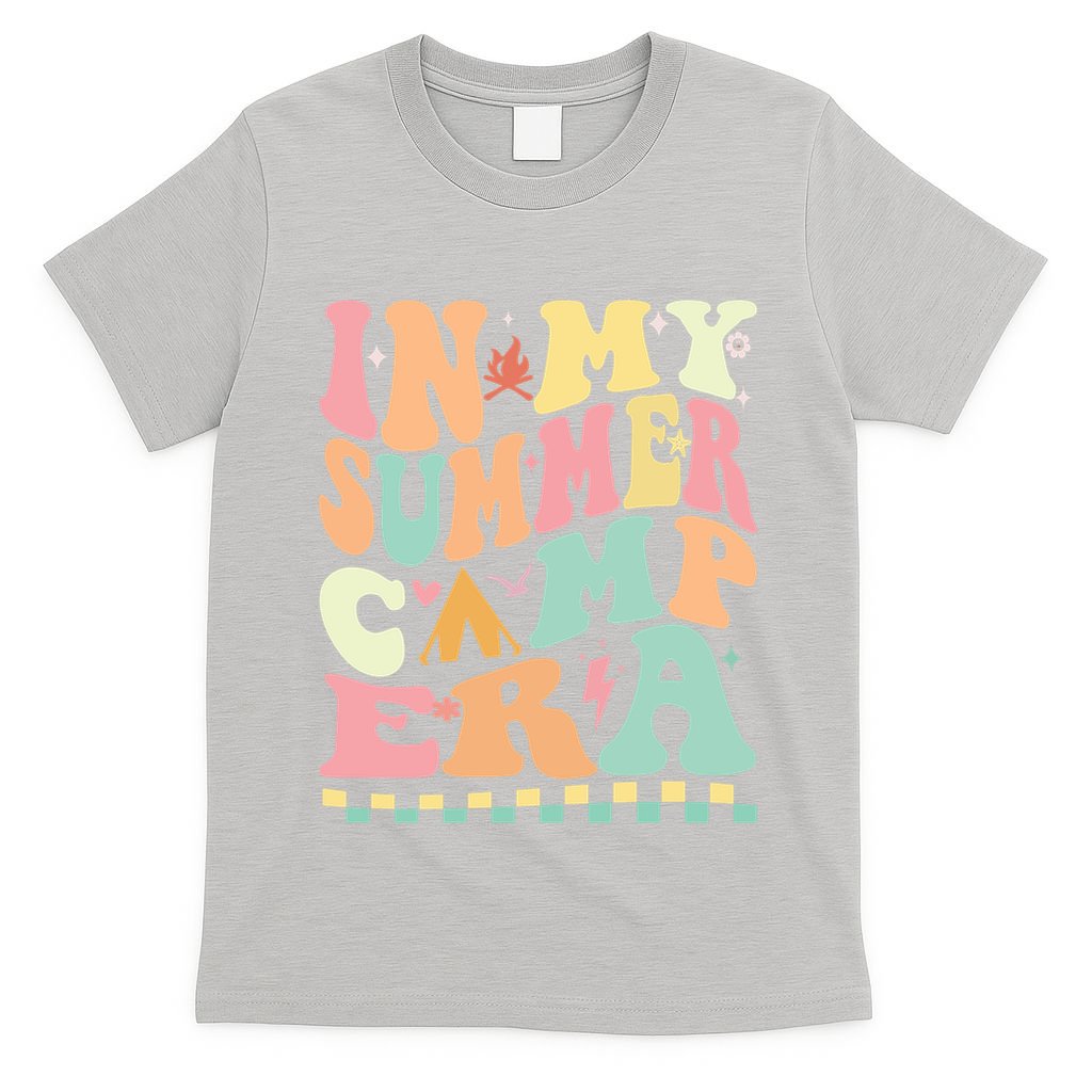 Groovy In My Summer Camp Era Retro Summer Camping Gift T-Shirt