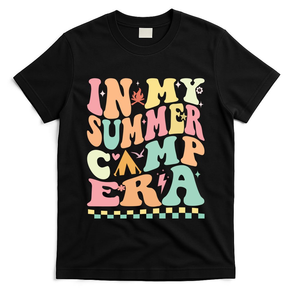 Groovy In My Summer Camp Era Retro Summer Camping Gift T-Shirt