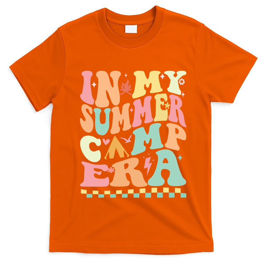Groovy In My Summer Camp Era Retro Summer Camping Gift T-Shirt