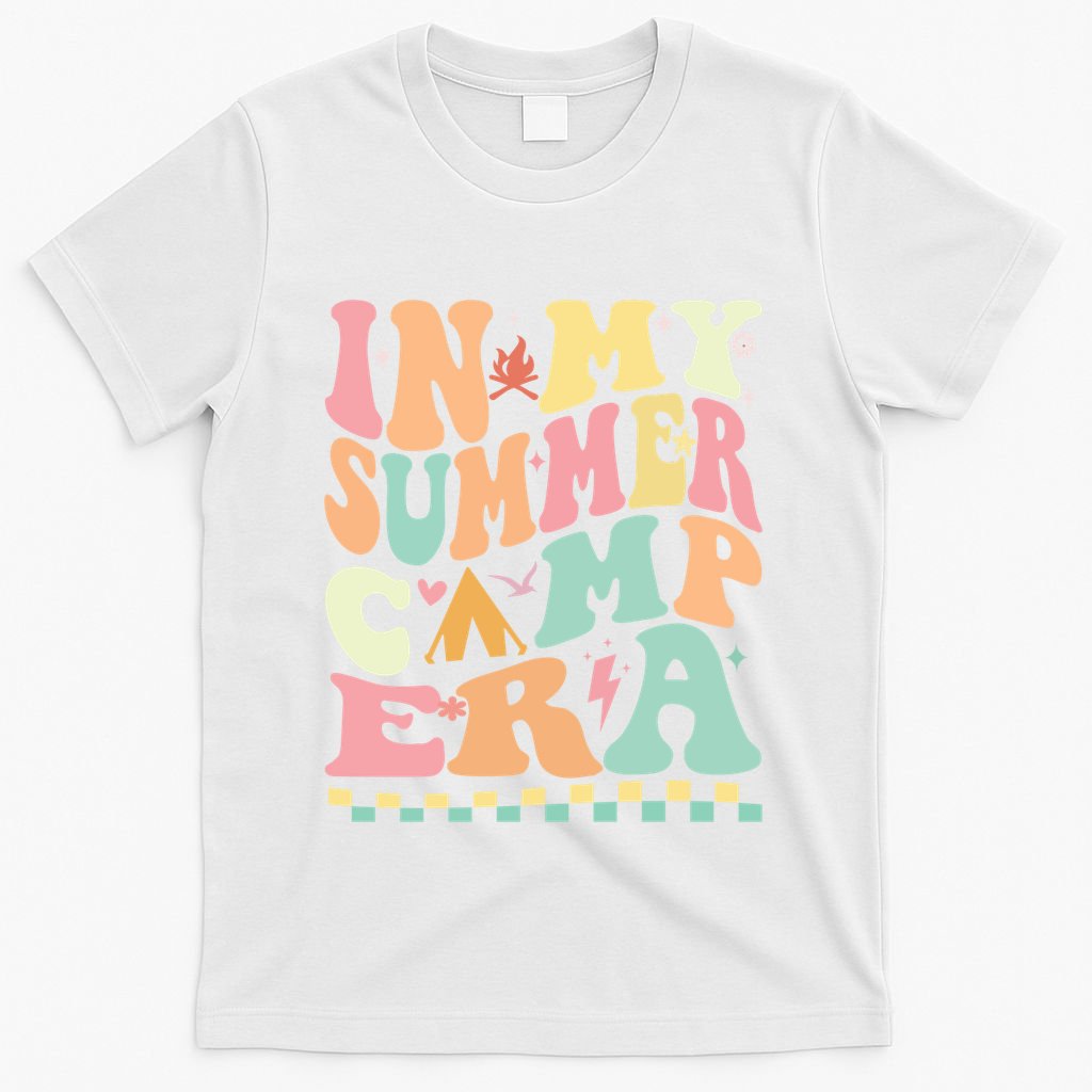 Groovy In My Summer Camp Era Retro Summer Camping Gift T-Shirt