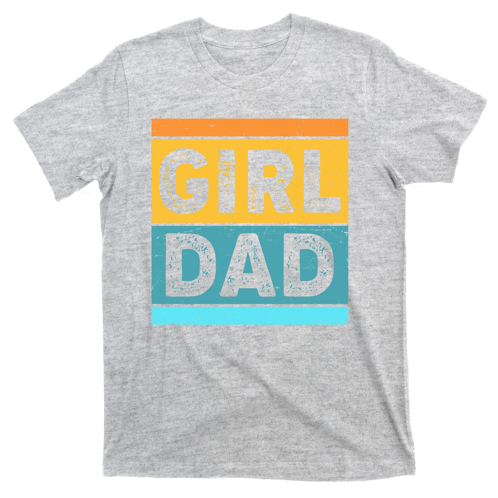 Girl Dad Distressed Color Block T-Shirt