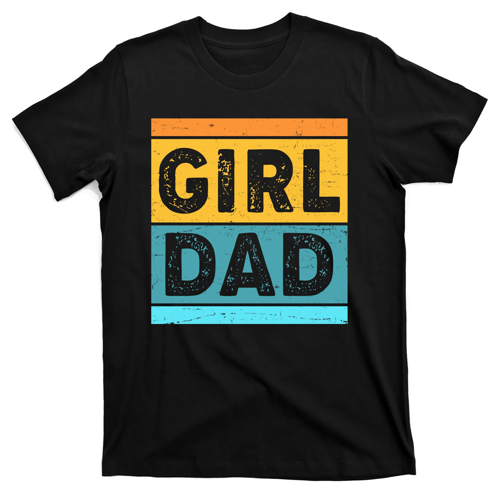 Girl Dad Distressed Color Block T-Shirt